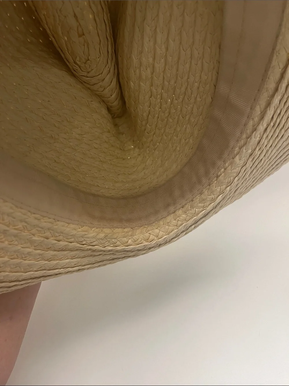 Vince Camuto Cream Straw Fedora with Grosgrain Band